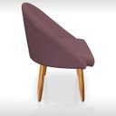 Ver imagem 7 de Kit 02 Poltrona Cadeira para Sala Orgânica Curva Redonda Confortável Reforçada Recepção Suede Rosê