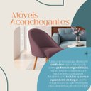 Ver imagem 3 de Kit 02 Poltrona Cadeira para Sala Orgânica Curva Redonda Confortável Reforçada Recepção Suede Rosê