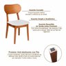 Conjunto Mesa Grécia com 6 Cadeiras Madeira Maciça, Multilaminada e Estofada Letícia Espresso Móveis  - 15