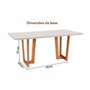 Ver imagem 5 de Conjunto Mesa Grécia com 6 Cadeiras Madeira Maciça, Multilaminada e Estofada Letícia Yescasa Off Whi