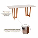 Ver mais imagens de Conjunto Mesa Grécia com 6 Cadeiras Madeira Maciça, Multilaminada e Estofada Letícia Yescasa Off Whi