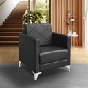 Ver imagem 1 de Poltrona Helena Decorativa Clinica Recepção Corino:preto