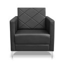 Ver imagem 3 de Poltrona Helena Decorativa Clinica Recepção Corino:preto