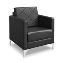 Ver imagem 2 de Poltrona Helena Decorativa Clinica Recepção Corino:preto