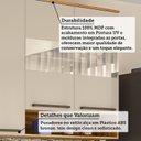 Ver imagem 6 de Cozinha Compacta Modulada 4 Peças 11 Portas com Vidro e Tampo 266cm 100% MDF Itália Espresso Móve