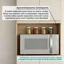 Ver imagem 7 de Cozinha Compacta Modulada 4 Peças 11 Portas com Vidro e Tampo 266cm 100% MDF Itália Espresso Móve