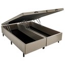 Ver imagem 1 de Cama Box Baú Queen Barcelona Bege 158x198 Apolospuma