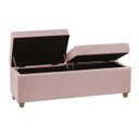 Ver imagem 2 de Canto Alemão Recamier Bau + Painel Paris 160cm Suede Rosa Bebe - Clique Decor