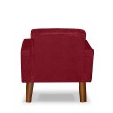Ver imagem 3 de Mini Poltrona Cadeira Infantil Nina de Criança Suede Vermelho Pés Palito