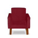 Ver imagem 1 de Mini Poltrona Cadeira Infantil Nina de Criança Suede Vermelho Pés Palito