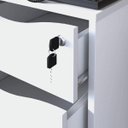 Ver imagem 7 de Gaveteiro com Rodízios Bit 4 Gavetas com Chave Branco - Artany