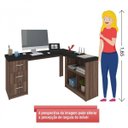 Ver imagem 5 de Mesa para Escritório em L 3 Gavetas Mali Artany