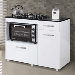 Balcão de Cozinha para Cooktop 2 Portas Violeta Kaiki Móveis - 1