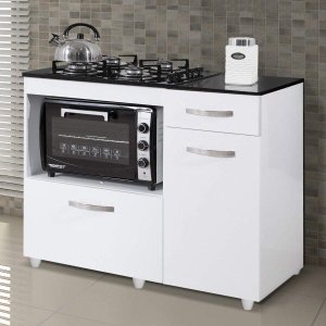 Balcão de Cozinha para Cooktop 2 Portas Violeta Kaiki Móveis