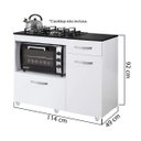 Ver imagem 3 de Balcão de Cozinha para Cooktop 2 Portas Violeta Kaiki Móveis