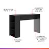 Bancada para Cozinha Americana Gourmet 136x93x50cm Preto - 4