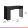 Bancada para Cozinha Americana Gourmet 136x93x50cm Preto - 3