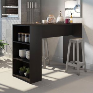 Bancada para Cozinha Americana Gourmet 136x93x50cm Preto