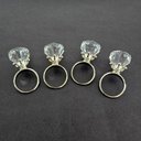 Ver imagem 5 de Anel Porta Guardanapo Cristal Acrílico Kit 4 Peças