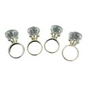 Ver imagem 1 de Anel Porta Guardanapo Cristal Acrílico Kit 4 Peças