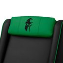 Ver imagem 5 de Poltrona Gamer Troia Streammer Reclinável Luxo Resistente até 150kg:corino Preto/verde