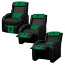 Ver imagem 4 de Poltrona Gamer Troia Streammer Reclinável Luxo Resistente até 150kg:corino Preto/verde