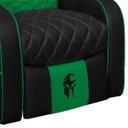 Ver imagem 6 de Poltrona Gamer Troia Streammer Reclinável Luxo Resistente até 150kg:corino Preto/verde