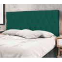 Ver imagem 3 de Cabeceira Estofada Box Casal Encosto para Cama Ram 1500 144x126 Azul Tiffany