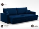 Ver imagem 5 de Sofá Tango 1,80m sem Caixa, Retrátil e Reclinável Veludocristal Azul Marinho - Netsofas