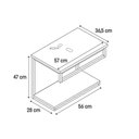 Ver imagem 5 de Bancada com tampo em granito com estrutura de ferro para banheiro e lavabo com prateleira branca