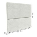 Ver imagem 3 de Cabeceira Queen 160 Cm com Frame Luna Boucle Cinza Claro Artte