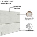 Ver imagem 4 de Cabeceira Queen 160 Cm com Frame Luna Boucle Cinza Claro Artte