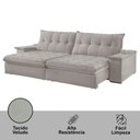 Ver imagem 4 de Sofá Lua Veludo 02 Módulos 90 Cm B25cm Meu Sofá Online B026 Veludo Prata