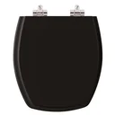 Ver imagem 1 de Assento Sanitário Poliester com Amortecedor Thema Preto para Vaso Incepa
