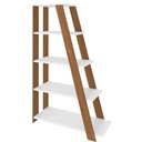 Ver imagem 3 de Kit 02 Estantes Multiuso com 05 Prateleiras Star A02 134x82 Freijó Branco - Lyam Decor