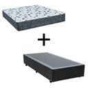 Ver imagem 1 de Cama Box Solteiro 88 Tecido Sintético Preto Com Colchão Alegro Bello Box Espuma D28 Cinza