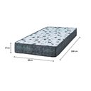 Ver imagem 3 de Cama Box Solteiro 88 Tecido Sintético Preto Com Colchão Alegro Bello Box Espuma D28 Cinza