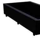 Ver imagem 4 de Cama Box Solteiro 88 Tecido Sintético Preto Com Colchão Alegro Bello Box Espuma D28 Cinza