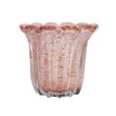 Ver imagem 3 de Vaso Murano Alberoni Rosa com Dourado P