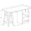 Ver imagem 2 de Mesa Escrivaninha para Escritório 1 Gaveta com Chave Boreal Branco