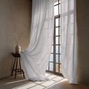 Ver imagem 6 de Cortina Linho de Gaze Branca 280x170cm Sala Quarto Janela Fastlar Cortina para Varão