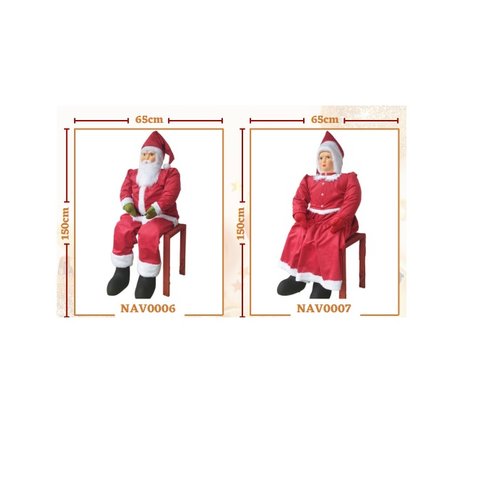 MAMÃE NOEL DE 1,50 CM DE ALTURA DECORAÇÃO ENFEITE DE NATAL