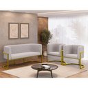 Ver imagem 2 de Kit 2 Poltronas + Sofá 2 Lugares para Recepção – Balaqui Cor:bege