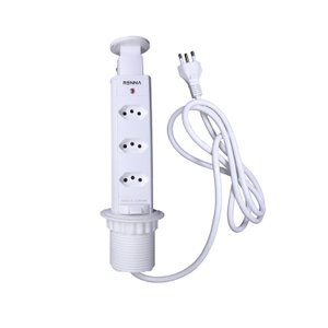 Torre de Tomadas Multiplug 3 Tomadas Branco Renna