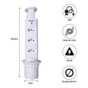 Ver imagem 4 de Torre de Tomadas Multiplug 3 Tomadas Branco Renna