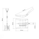 Ver imagem 4 de Pá Quadrada 465-30 em Aço com Cabo de Madeira 71 Cm com Empunhadura Plástica Curva Ergonô