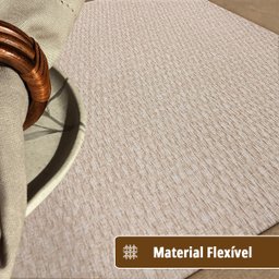 12 Jogo Americano Mesa Posta Luxo Impermeável Pvc Plh Nud - 6