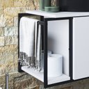 Ver imagem 5 de Gabinete Susp e Cuba Marmore Sintetico P1019x941012 Branco Preto Pp