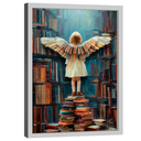 Ver imagem 1 de Quadro Decorativo Menina com Asas de Livro
