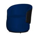 Ver imagem 1 de Poltrona Organica Recepção para Sala Aisha Corano Preto e Veludo Azul Marinho - Incasa Decor